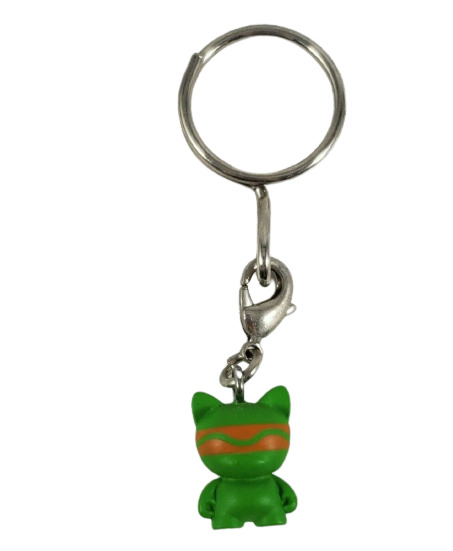 Kidrobot Crayola Munnyworld Keychain Series Green Kitty Cat