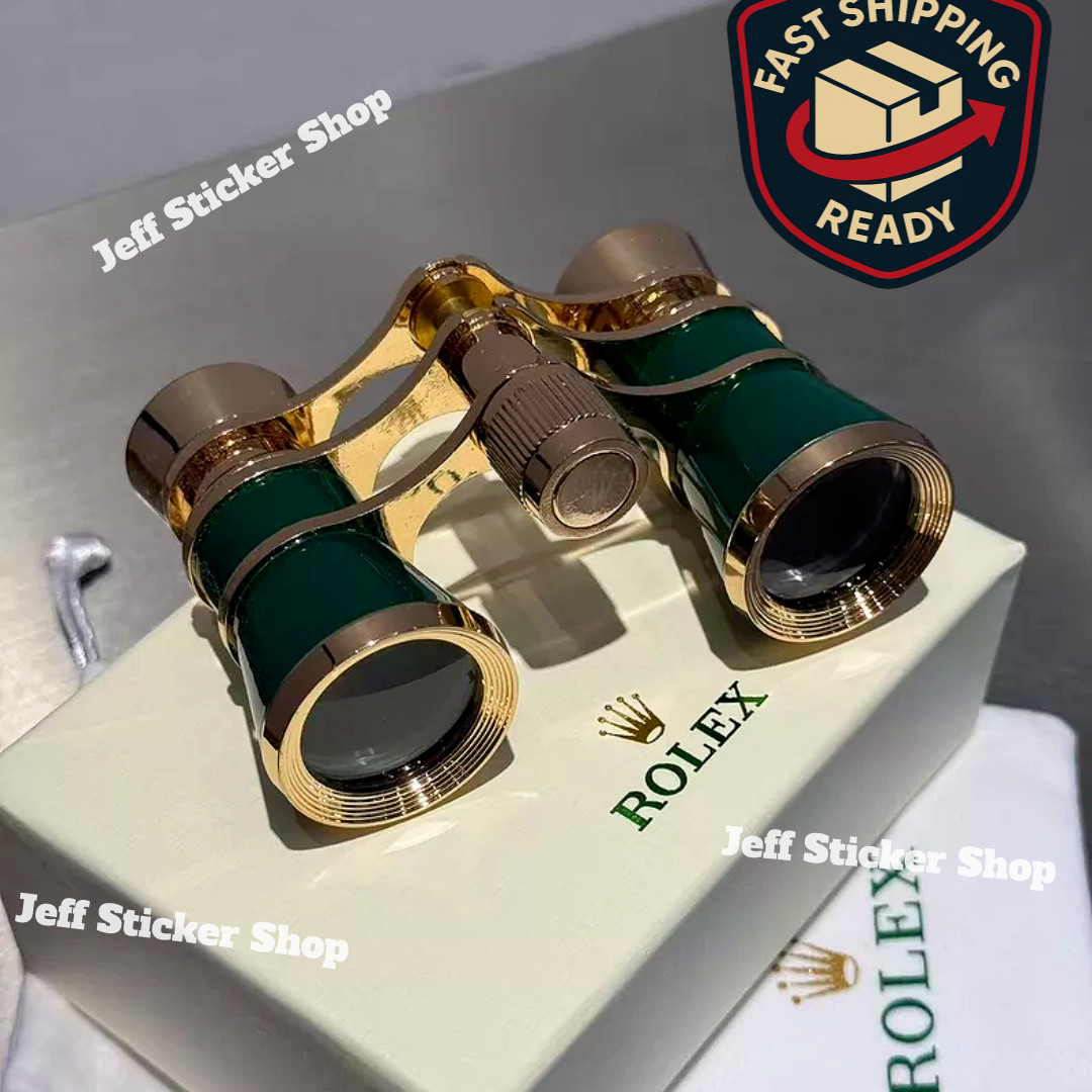 Hot Rolex Opera Binoculars Green Lacquer Gold Trim Collectible AD VIP Gift