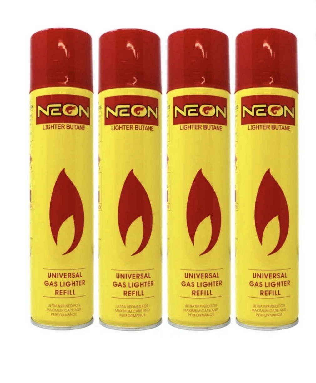 4 Pack Neon Lighter Gas Refill Butane Universal Fluid Fuel Ultra Refined 4 Pack Neon Lighter Gas Refill Butane Universal Fluid Fuel Ultra Refined