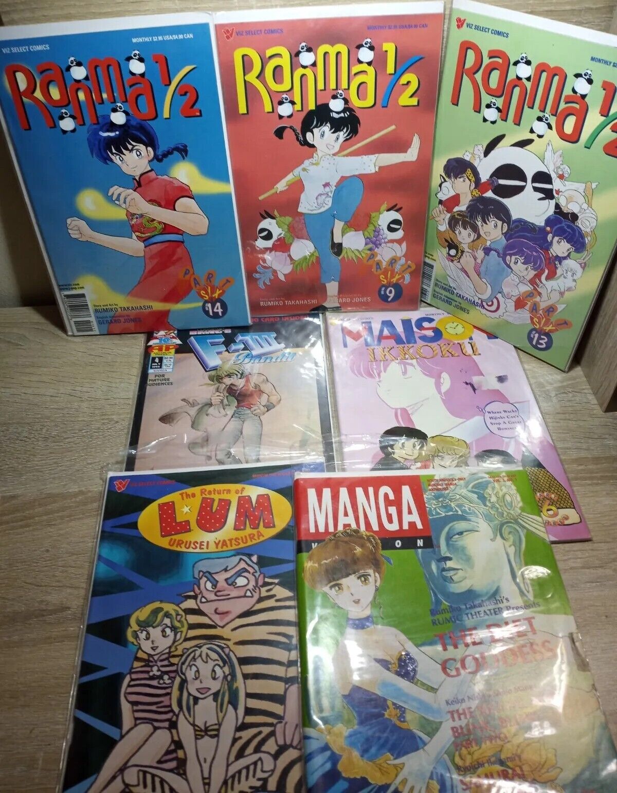 7 Pc Viz Select Comics Ranma 1/2, LUM, Madison Ikkoku And More