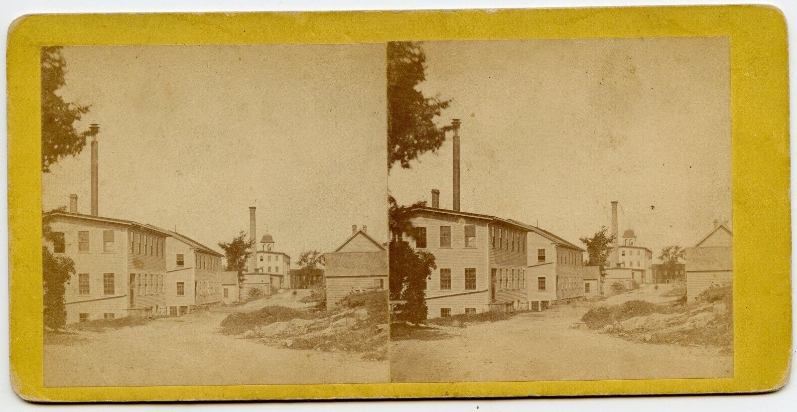 Milford Massachusetts Vintage Stereoview Photo by J.R.Hatch