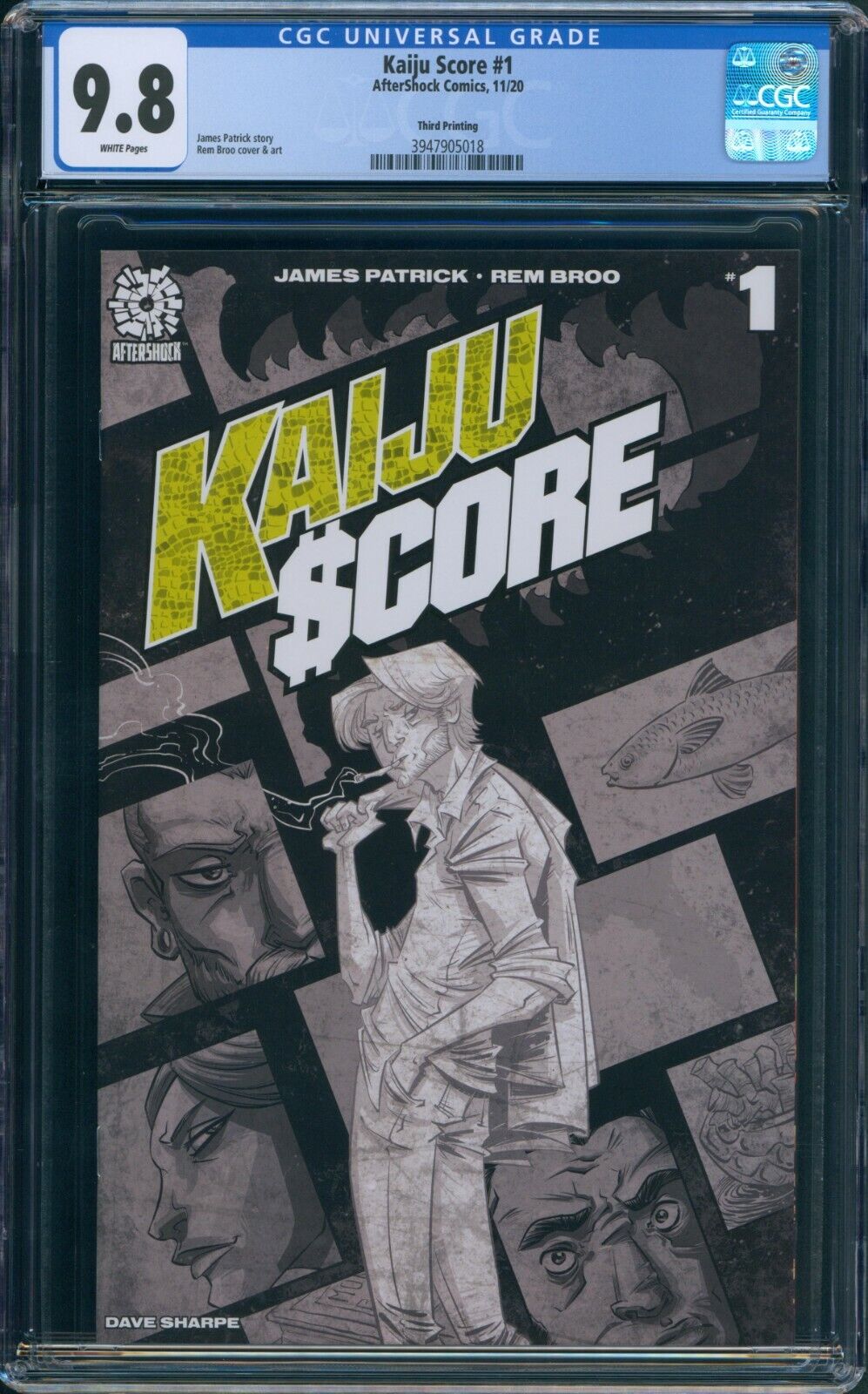 Kaiju Score #1 CGC 9.8 3rd Print Limited to 2000 Aftershock 2021 Optioned Series