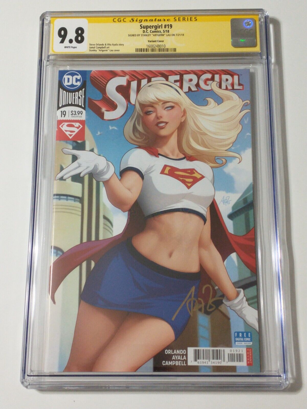 Supergirl #19 CGC 9.8 SS Signed by Artgerm
