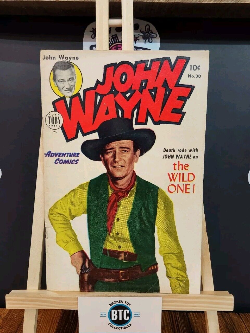 1955 RARE Adventure Comics Toby Press John Wayne The Wild One #30 GOLDEN AGE  