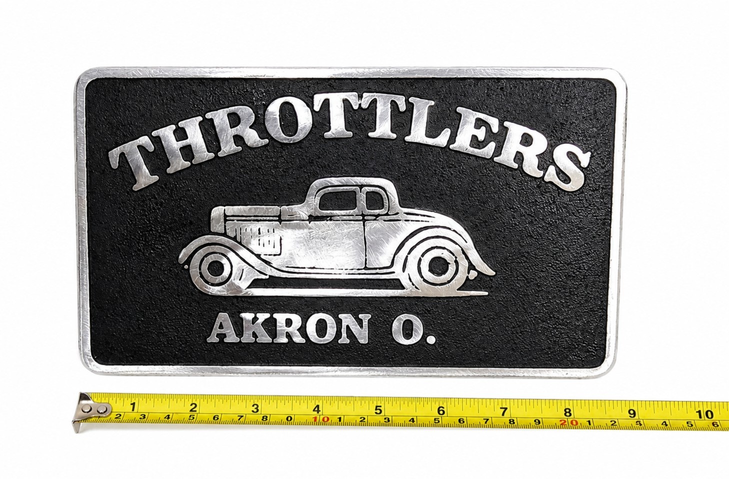 Cast Aluminum Car Club Plaque  THROTTLERS , AKRON . O