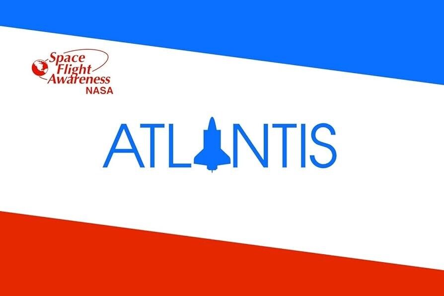 Authentic Official NASA Space Shuttle Atlantis 4x6 Nylon Flag Rare Collectors