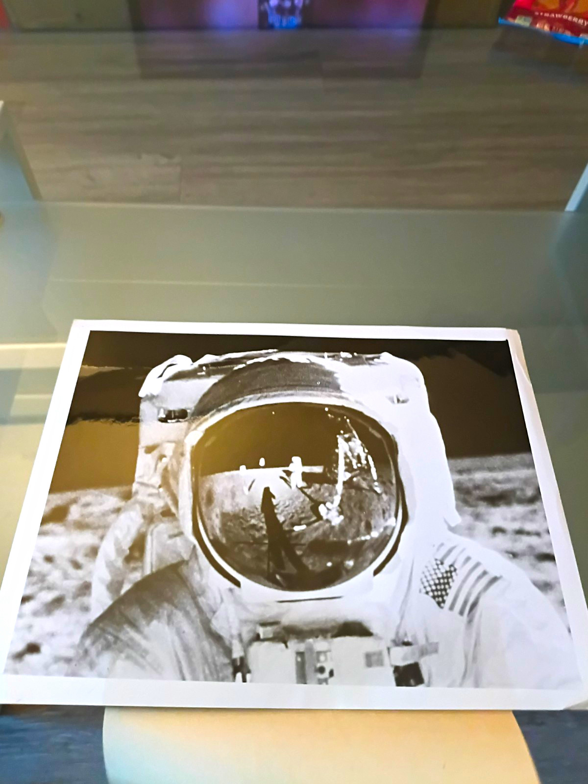 Vintage 1969 Apollo 11 Moon Landing Photo Wide World Print Buzz Aldrin Visor