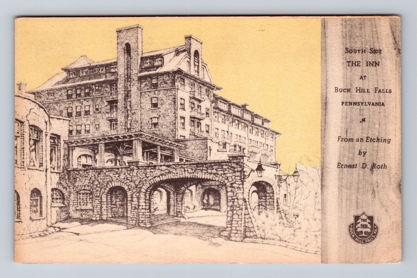 Buck Hill Falls PA-Pennsylvania, South Side, The Inn, Antique, Vintage Postcard