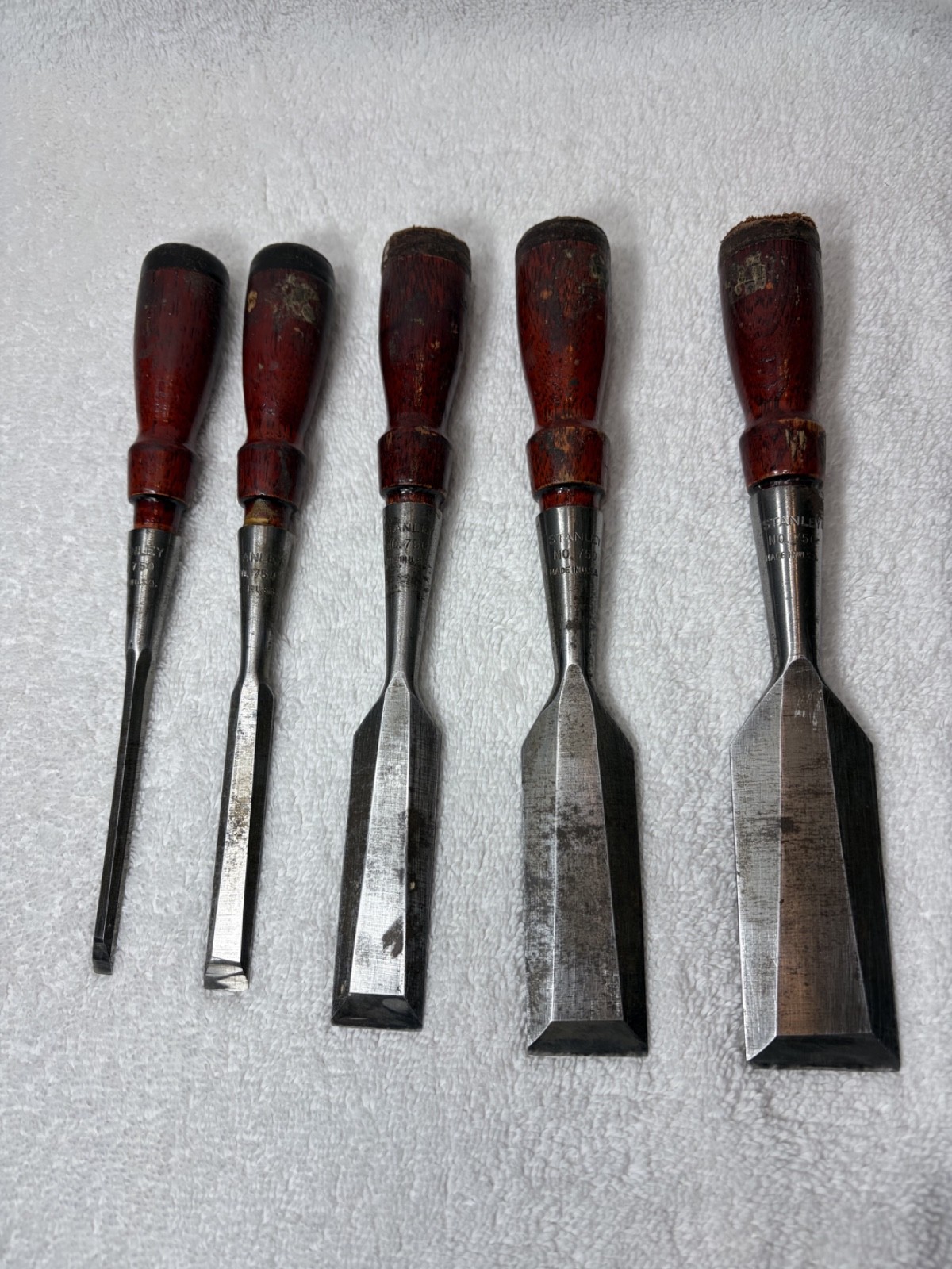 Vintage Stanley No 750 Socket Chisel 5 Pc Set 1/4 Vintage Stanley No 750 Socket Chisel 5 Pc Set 1/4