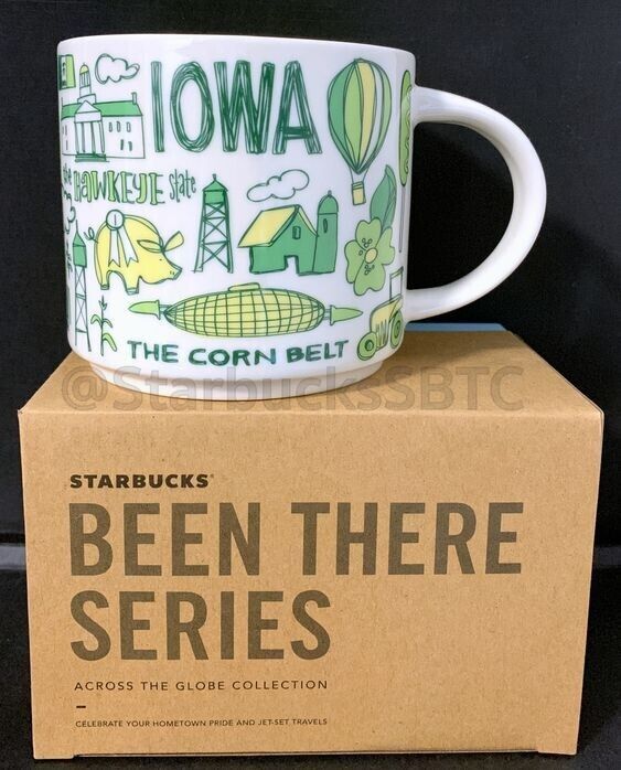 Starbucks Been There Series Iowa Ceramic Coffee Mug Cup, 14 fl. oz Capacity NIB
