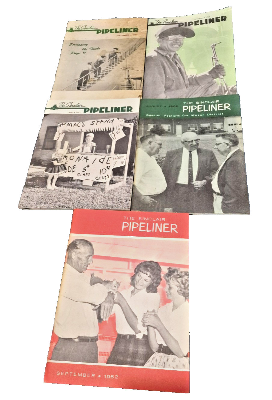 Vintage Sinclair Oil Pipeliner Magazines Lot 1958-62 Petroleum Gas Ephemera Vintage Sinclair Oil Pipeliner Magazines Lot 1958-62 Petroleum Gas Ephemera