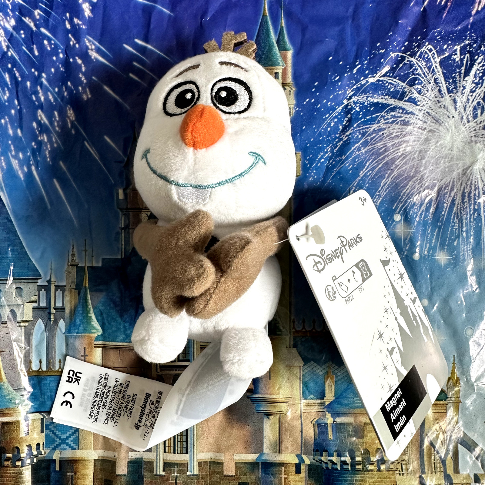 2023 Disney Parks Olaf Frozen Snowman Small Magnet Plush Pal New