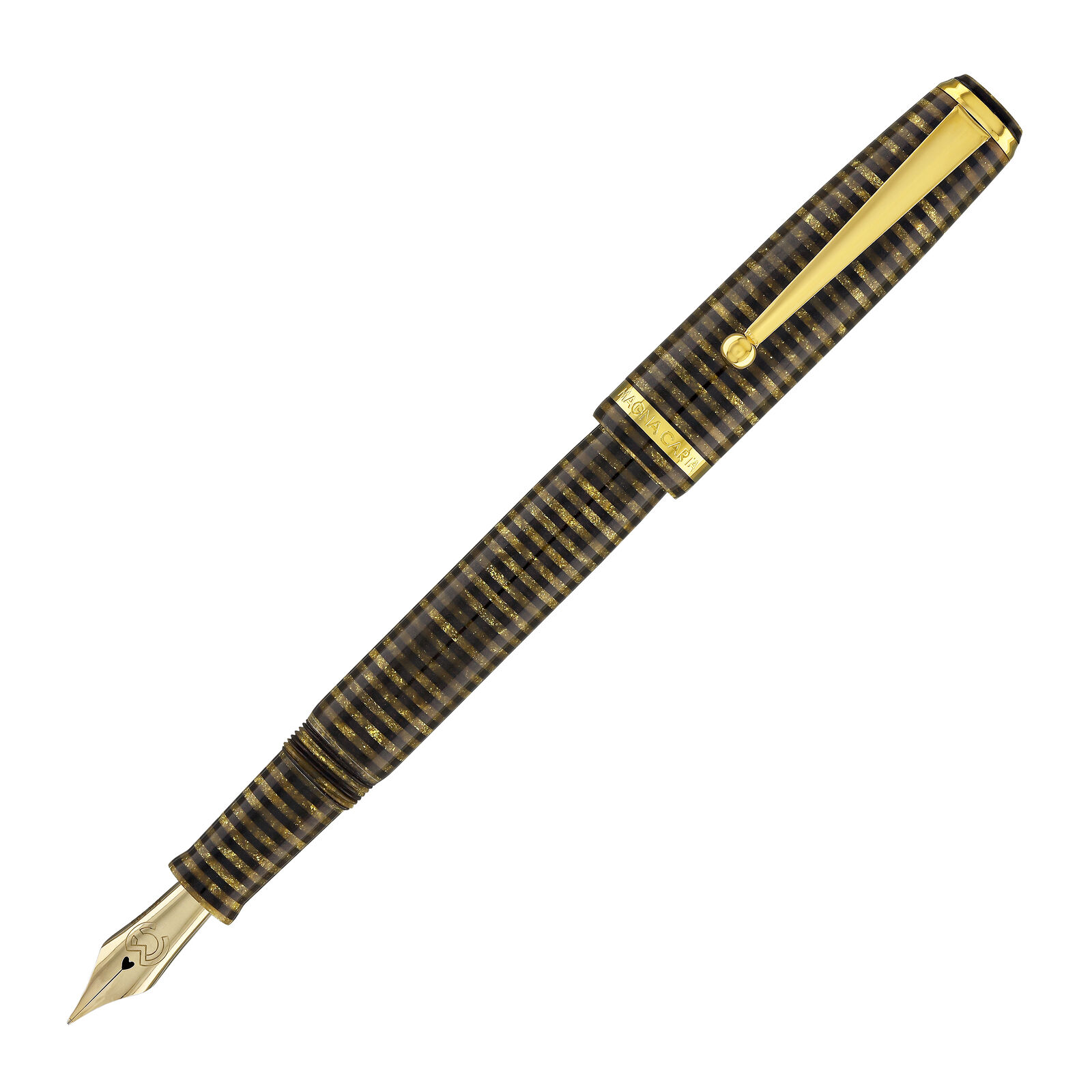 Magna Carta MAG 650 Fountain Pen in Amber - 14kt Gold Flex Nib - NEW in Box