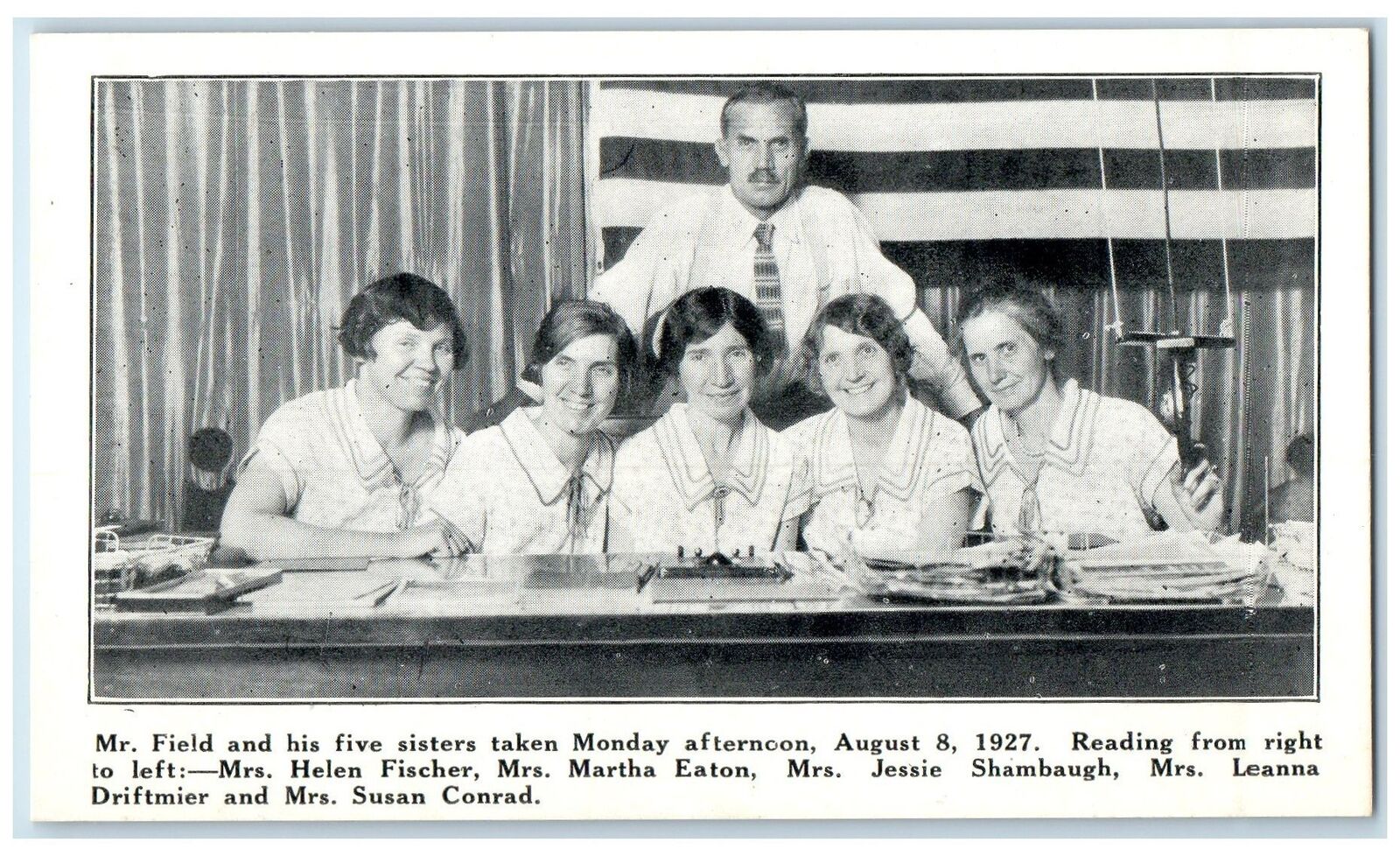 c1960's Mr. Field  And His Five Sisters Scene Shenandoah Iowa Unposted Postcard