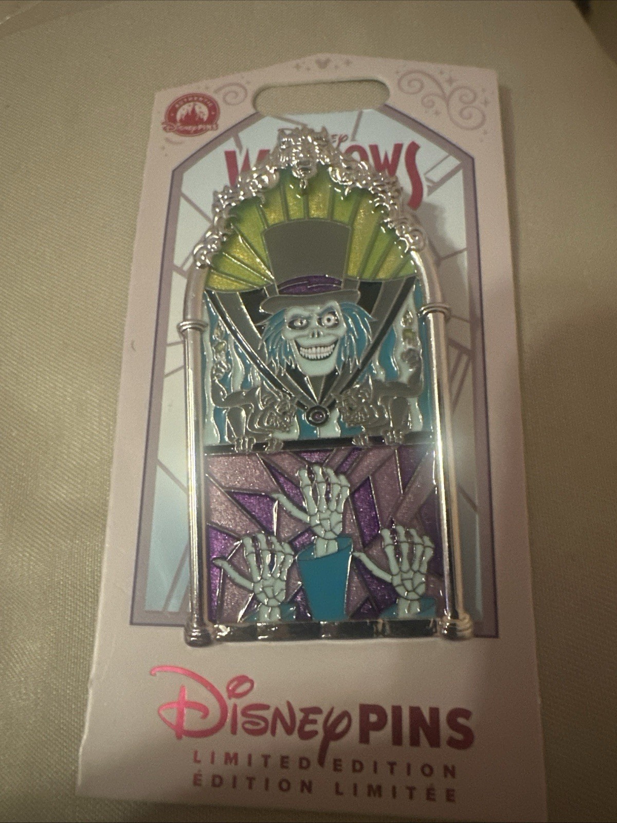2026 Disney Windows Of Attractions Pin Of The Month Haunted Mansion 1/12 Hat Box