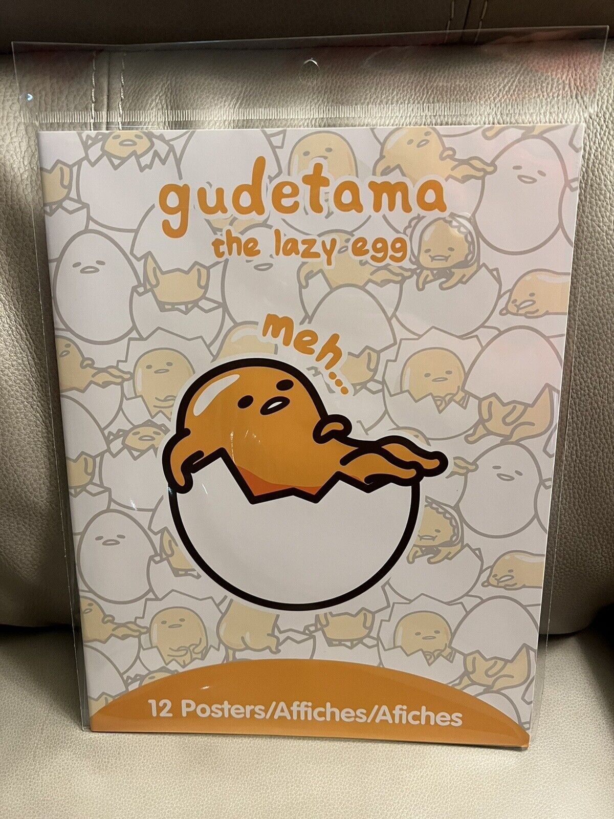 Sanrio GUDETAMA the lazy egg POSTER BOOK of 12 Prints 8x10 NEW Sealed SHIPS FREE