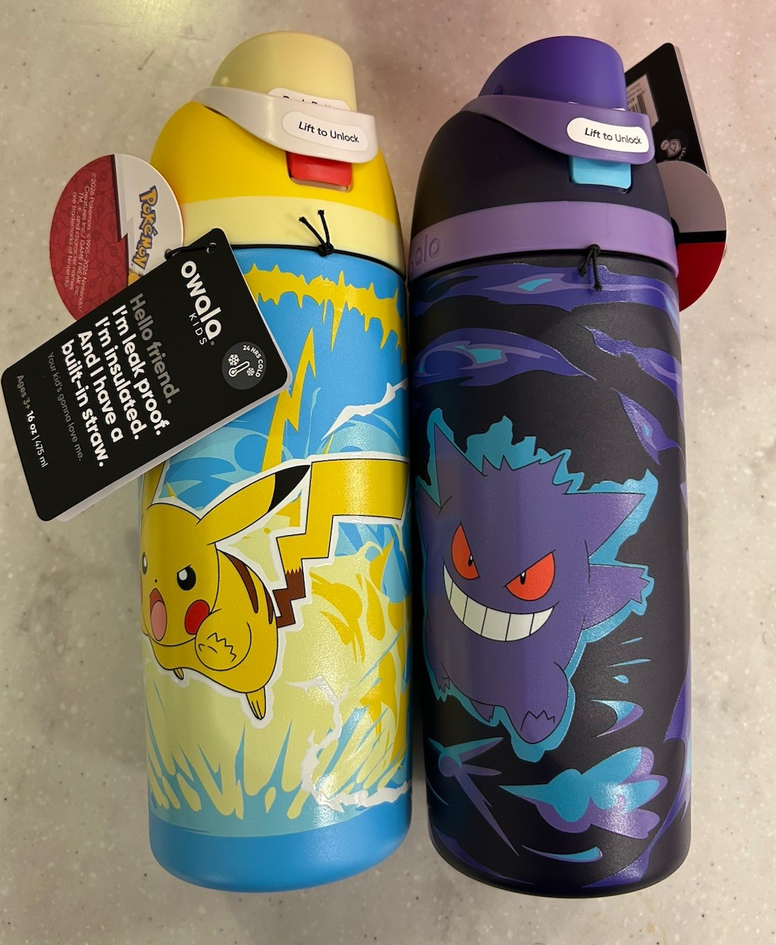 Owala Gengar & Pikachu Limited Edition Pokemon Exclusive Stainless Steel Bottles Owala Gengar & Pikachu Limited Edition Pokemon Exclusive Stainless Steel Bottles
