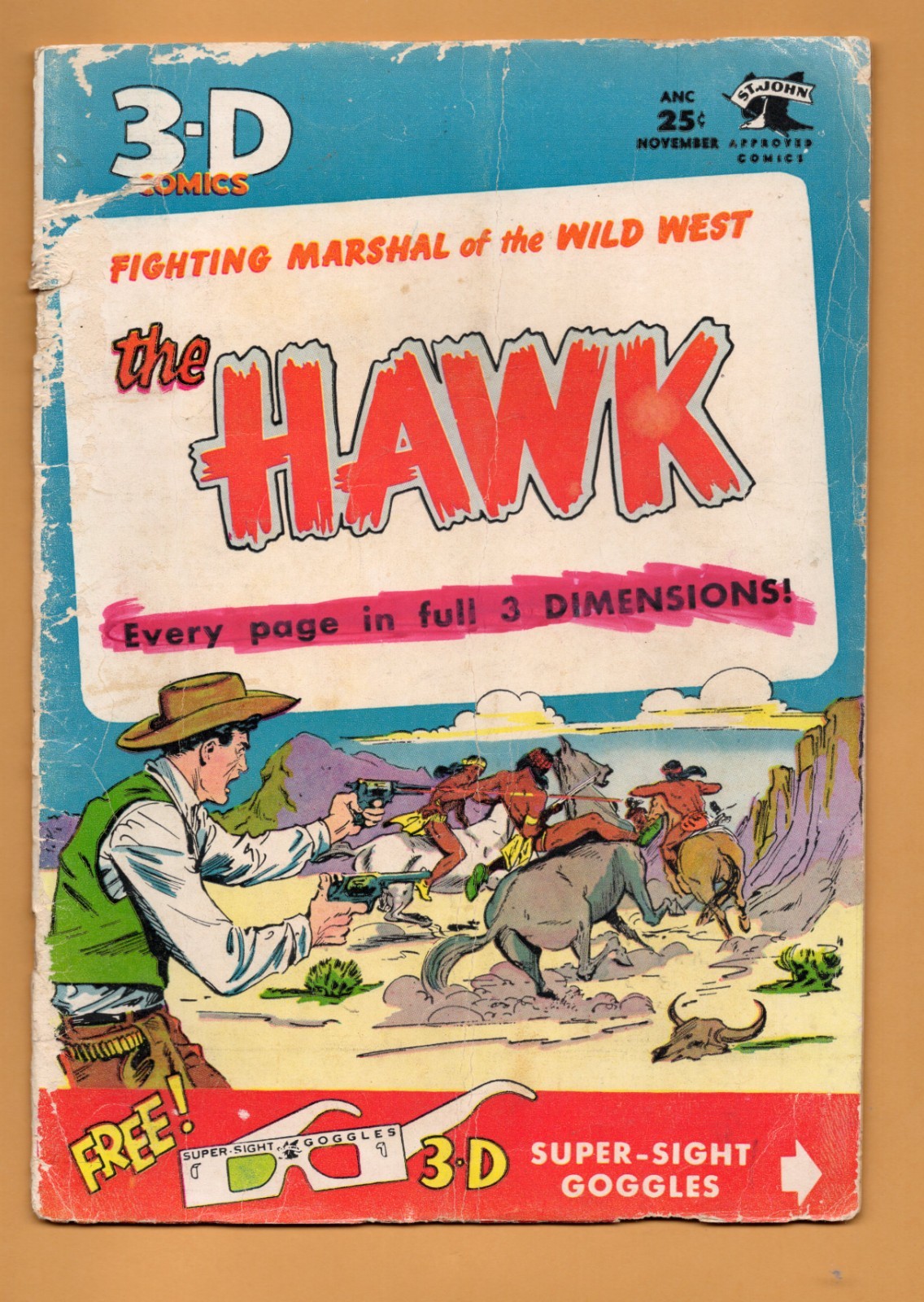 THE HAWK 3 - D     # 1     1.8   GOOD-  MATT BAKER COVER
