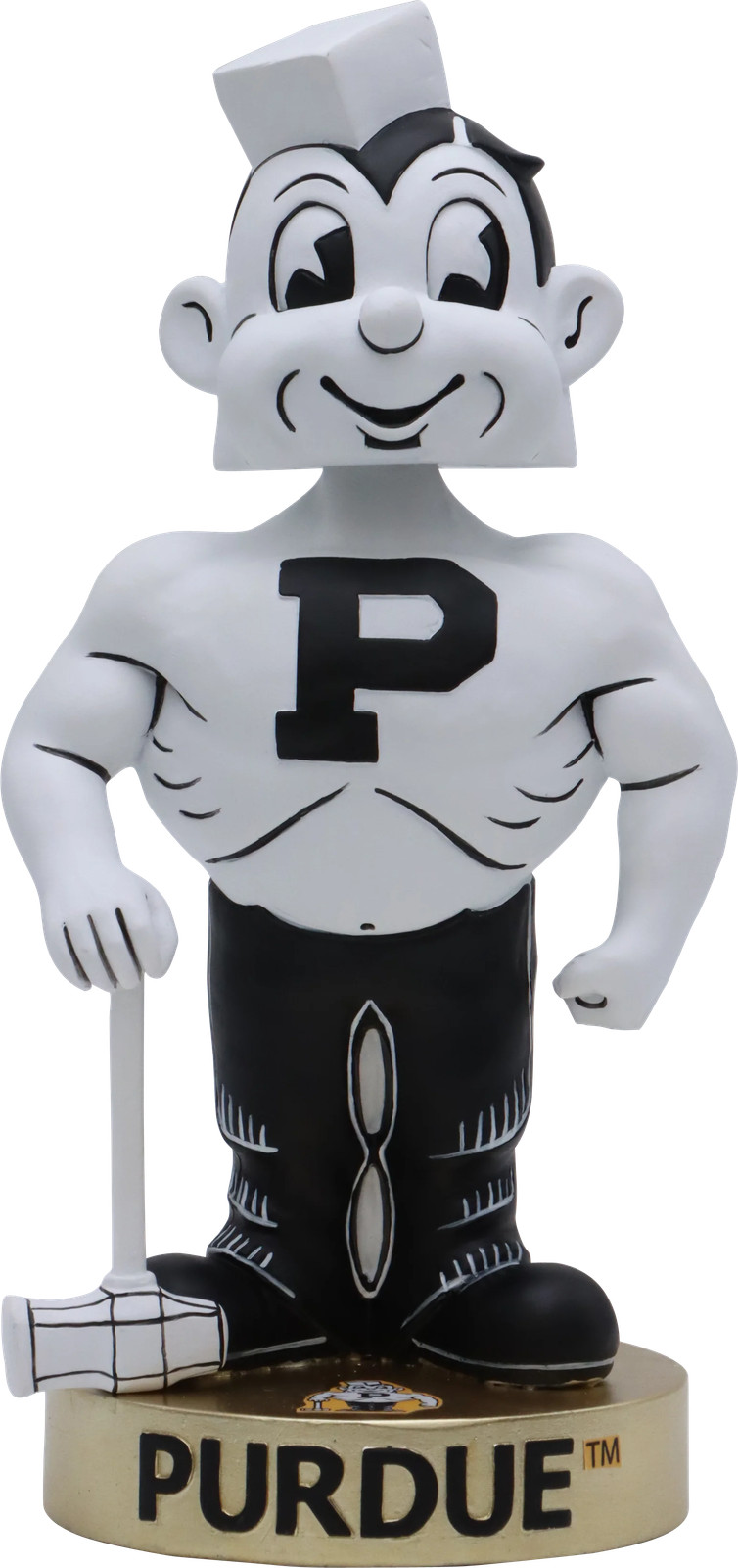 Purdue Boilermakers Vintage Generic Holding Hammer Bobblehead NCAA College Purdue Boilermakers Vintage Generic Holding Hammer Bobblehead NCAA College