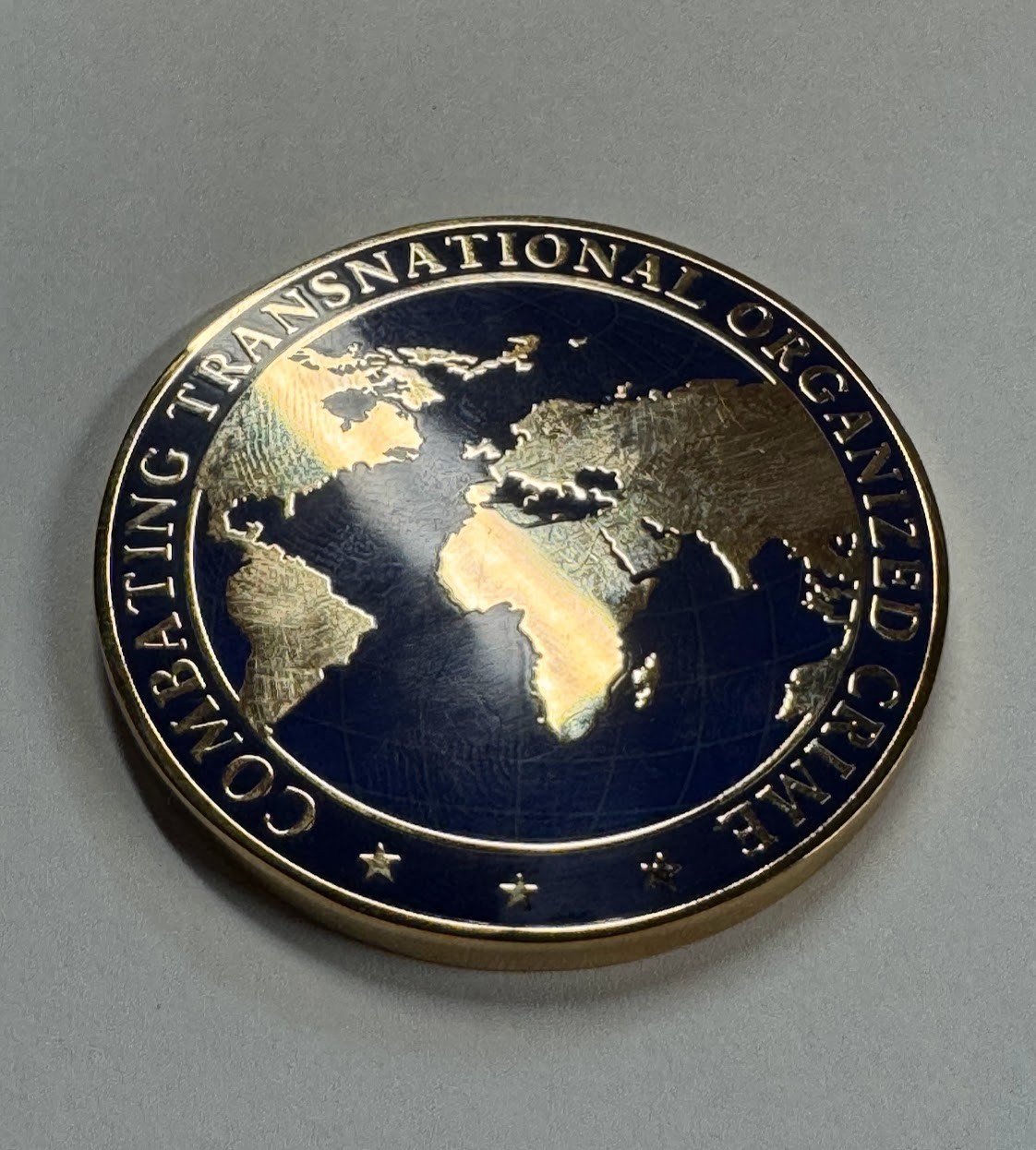 DOJ International Organized Crime Intelligence & Operations Challenge Coin IOC-2 DOJ International Organized Crime Intelligence & Operations Challenge Coin IOC-2