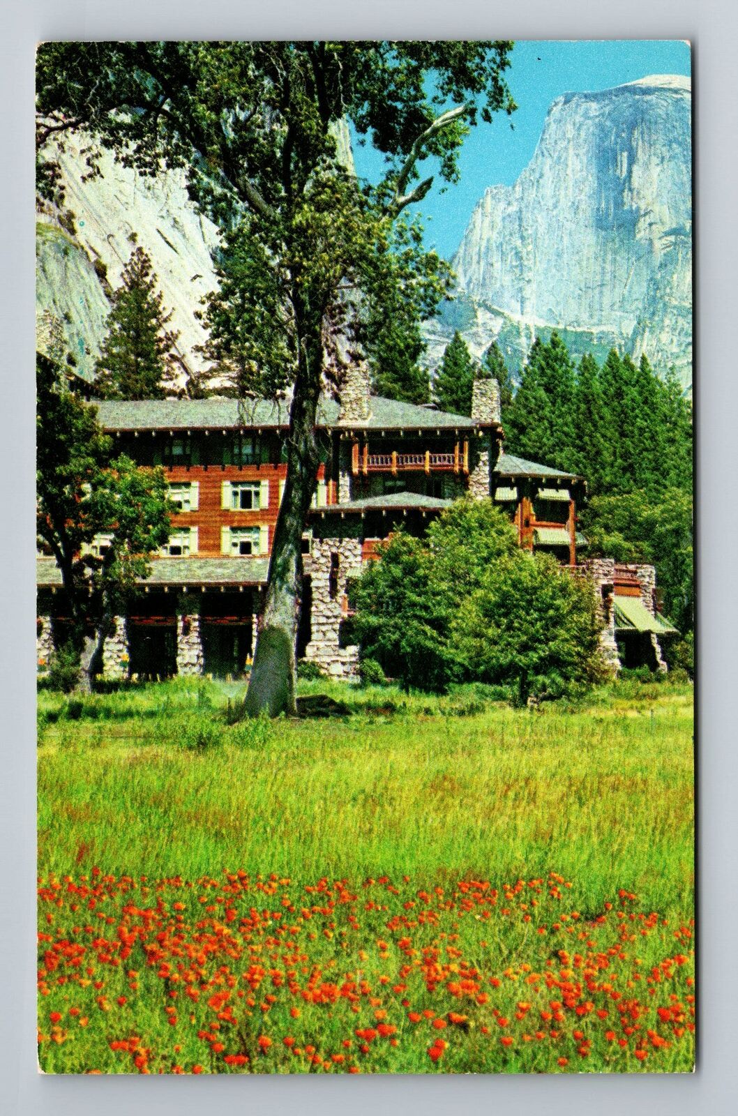 Yosemite Natl Park CA-California, Ahwahnee Hotel, Advertising, Vintage Postcard