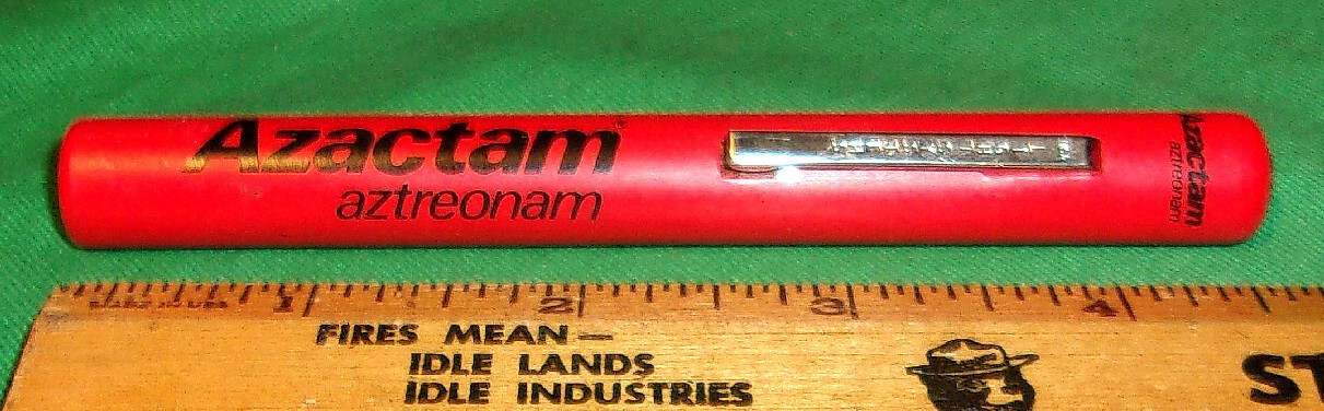 AZACTAM AZTREONAM Pharmaceutical Drug Rep Red PENLIGHT Vintage Retro Rare 2010