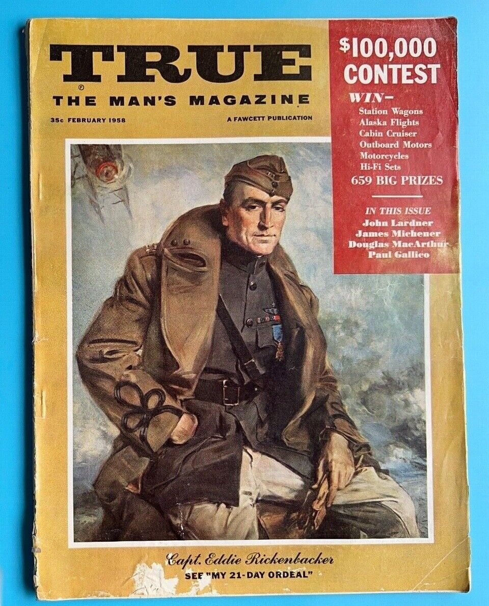 TRUE - The Man\'s Magazine - 1958 Issues J Paul Getty, James A Michener