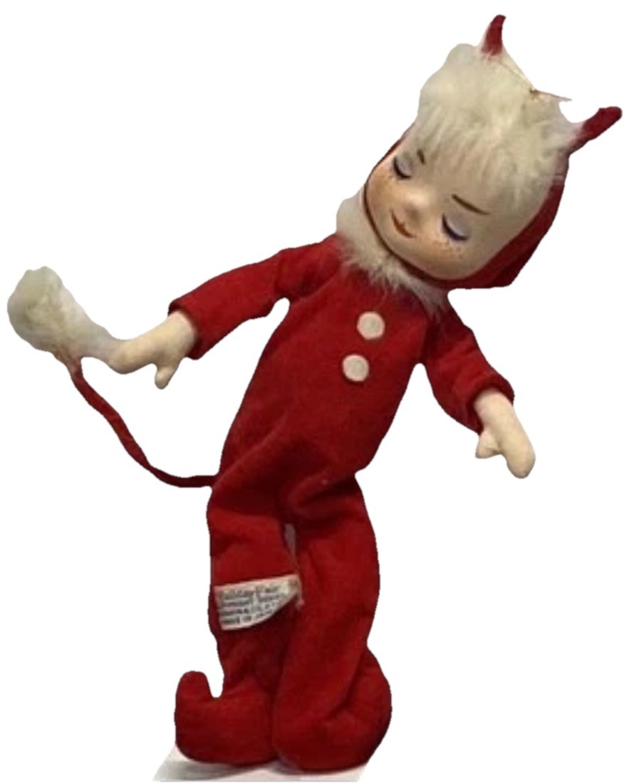 Vtg 1963 Holiday Fair Red Devil Pixie Elf Doll Lil Debbil W/ Tags Kitsch Japan Vtg 1963 Holiday Fair Red Devil Pixie Elf Doll Lil Debbil W/ Tags Kitsch Japan