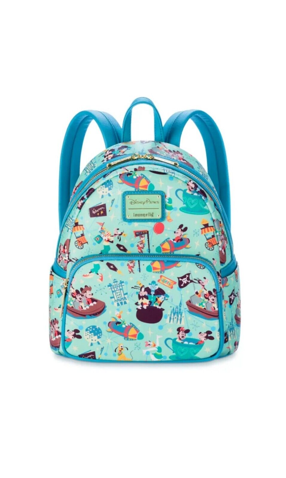 Disney Mickey Mouse and Friends Play in the Park Loungefly Mini Backpack New