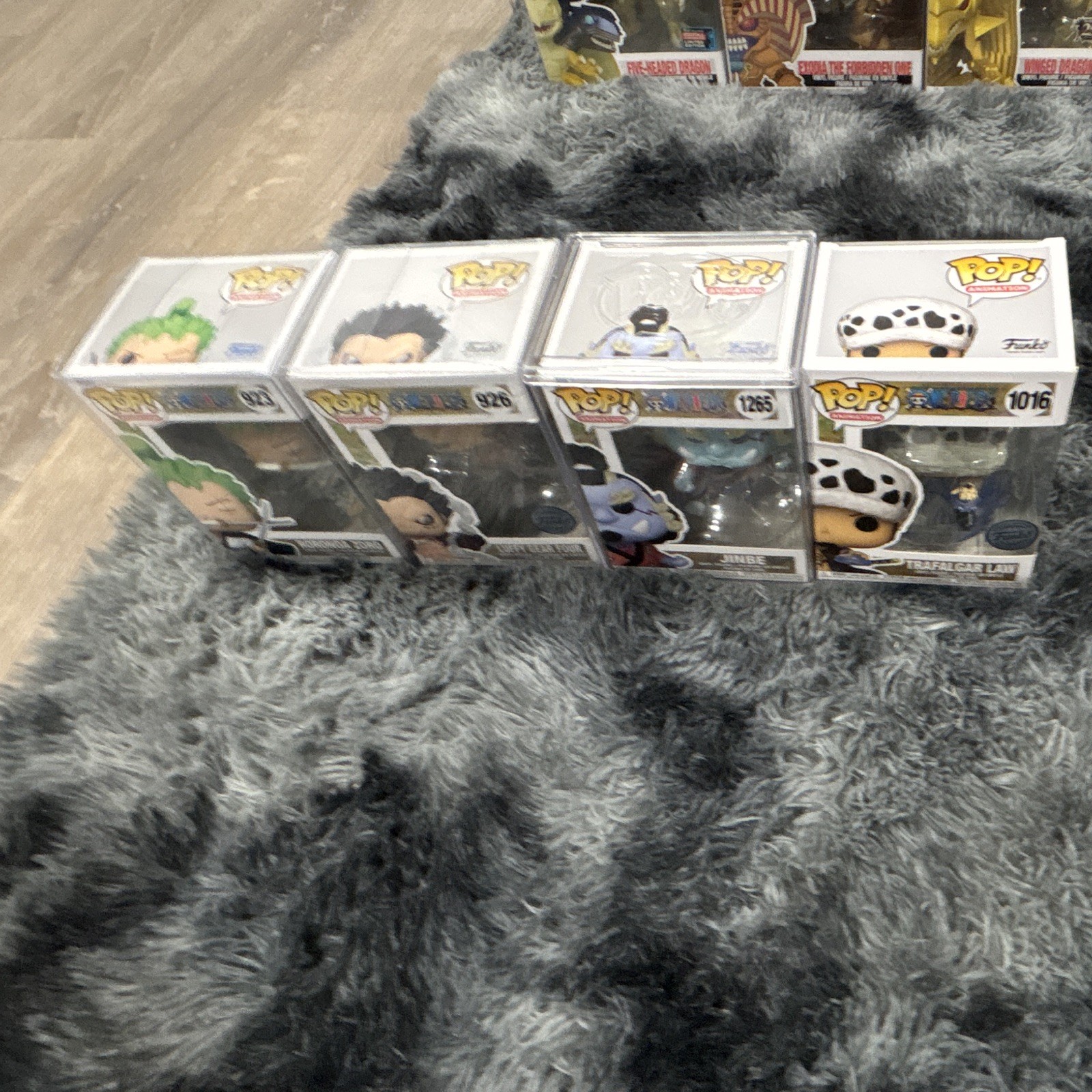 Funko Pop One Piece Boxed Mixed Lot of 4: Zoro 923, Luffy 926, Jinbe 1265