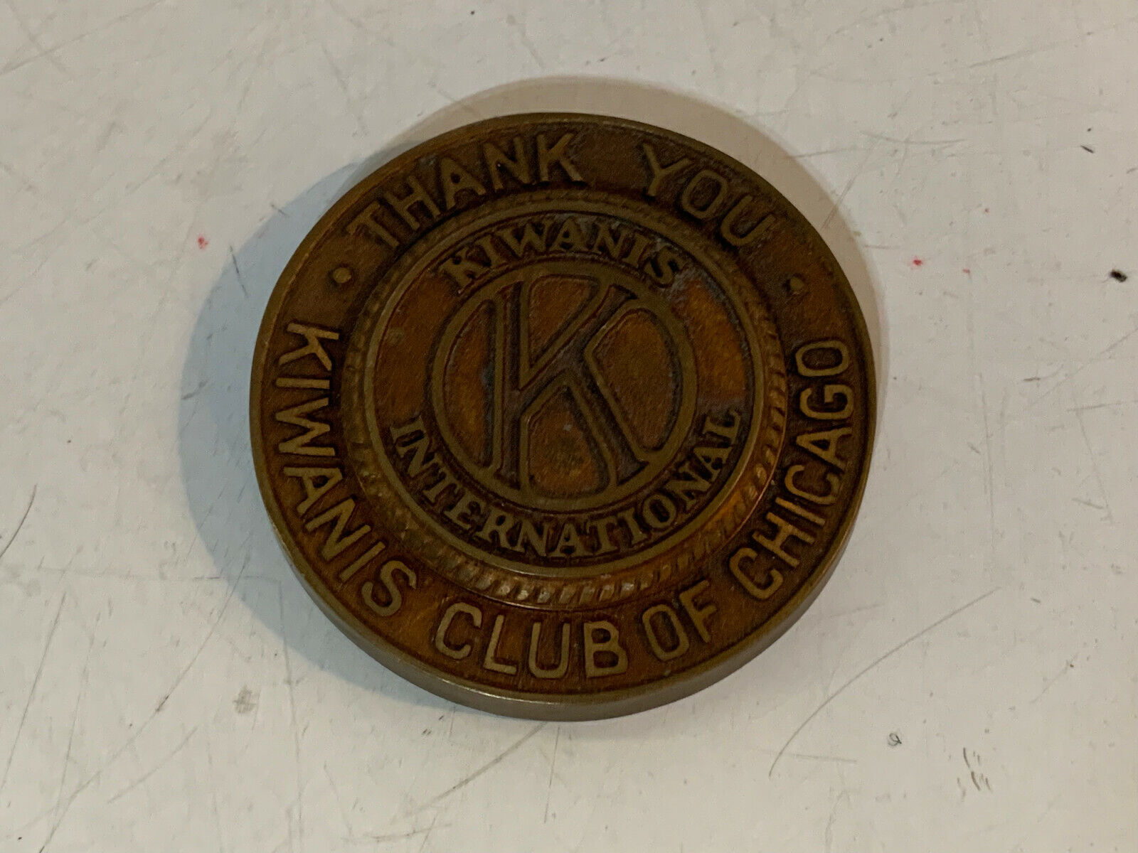 Vintage Kiwanis Club Chicago Kiwanis International Advertising Paperweight
