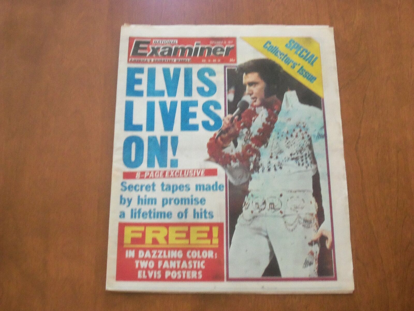 1977 SEPTEMBER 13 NATIONAL EXAMINER NEWSPAPER - ELVIS PRESLEY LIVES ON- NP 4711
