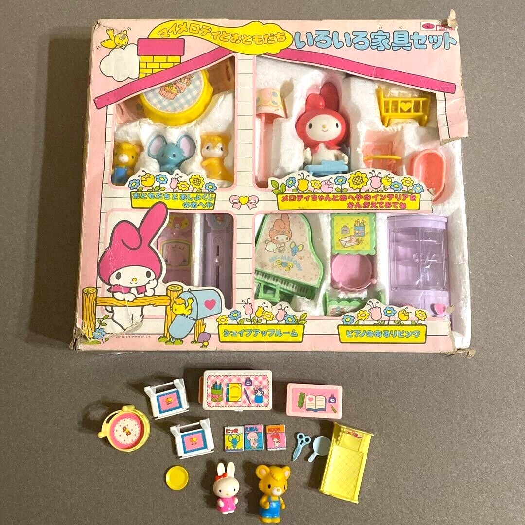Vintage Sanrio My Melody Friends Furniture Set 70s Retro Toy Collection Figure