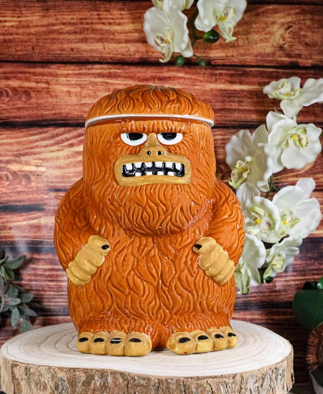 Forest Mythical Creature Sasquatch Big Foot Cryptid Ape Ceramic Cookie Jar Forest Mythical Creature Sasquatch Big Foot Cryptid Ape Ceramic Cookie Jar