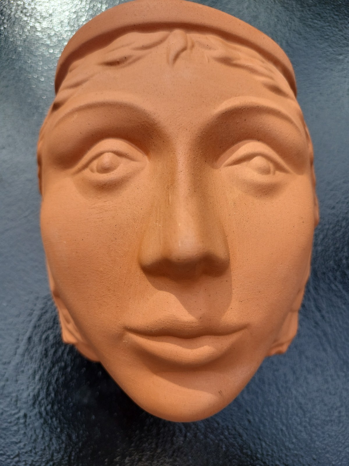 Vintage RARE Rookes Pottery England Terracotta Goddess Head Wall Planter Vintage RARE Rookes Pottery England Terracotta Goddess Head Wall Planter