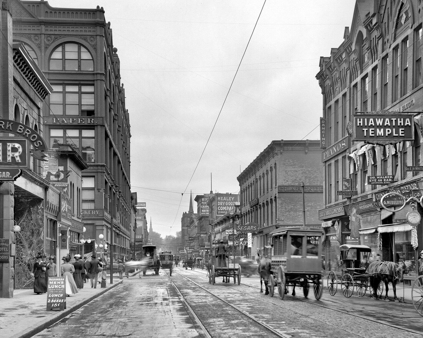 1908 ST PAUL Minnesota STREET SCENE Photo  (224-H)