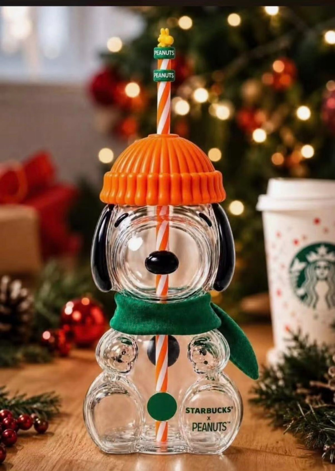 New 2026 Starbucks Peanuts Snoopy Glass Tumbler Halloween GIFT Limited 14OZ