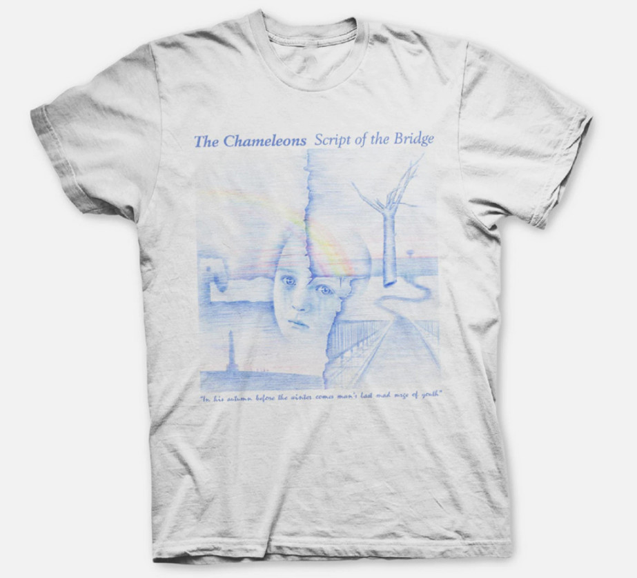 Vintage The Chameleons Script of the Bridge White Mens T-Shirt Full Size