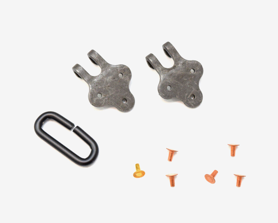 US Sling Repair Parts Parkerized Black Hooks and Loop for 1907 Leather Slings US Sling Repair Parts Parkerized Black Hooks and Loop for 1907 Leather Slings