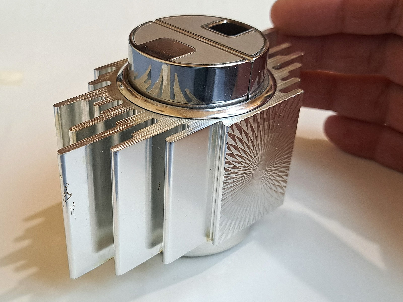 RAR vintage fully functional SAROME ALUMINIUM gas Table Lighter - Japan 1960s