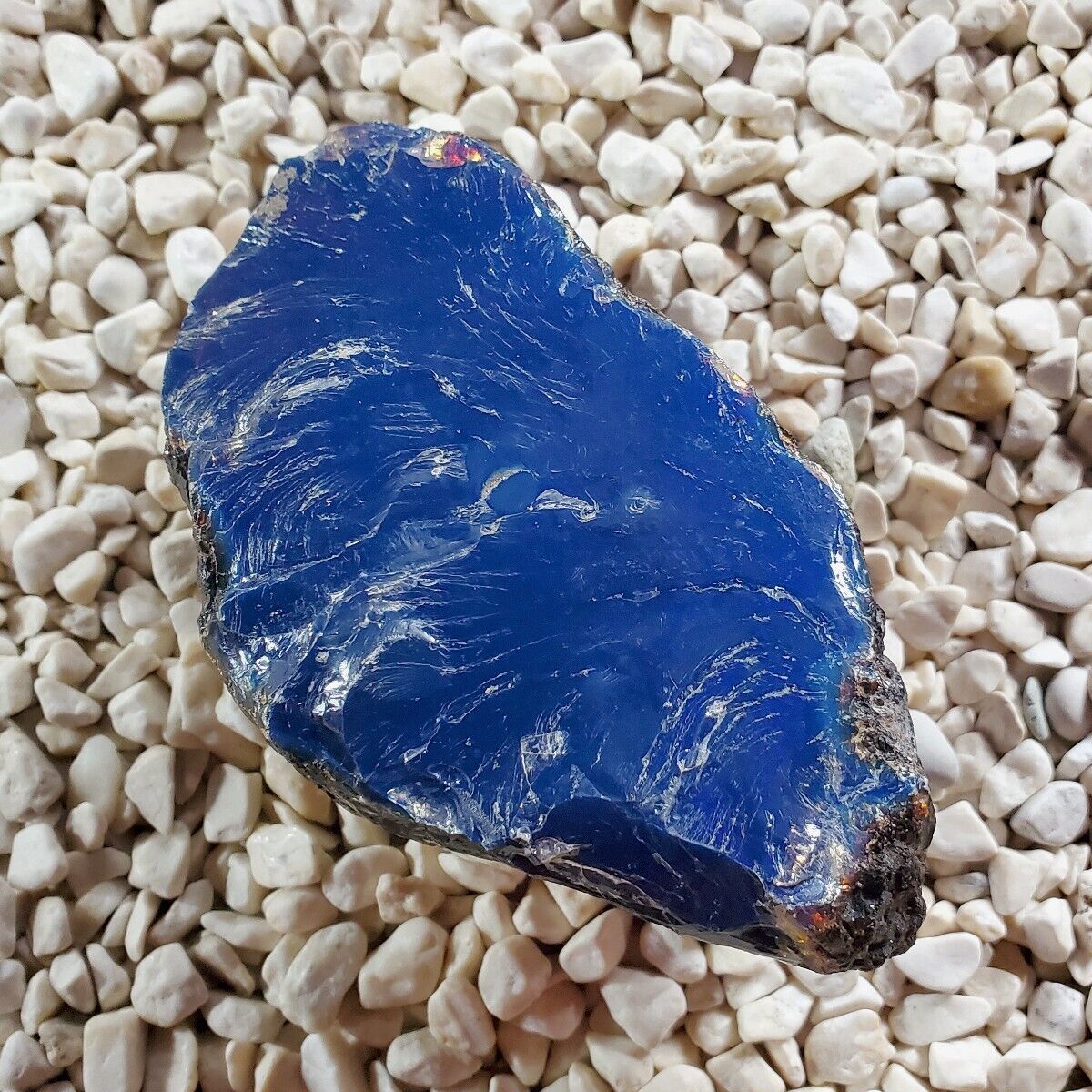216 Grams Sumatran Blue Amber Rough #52