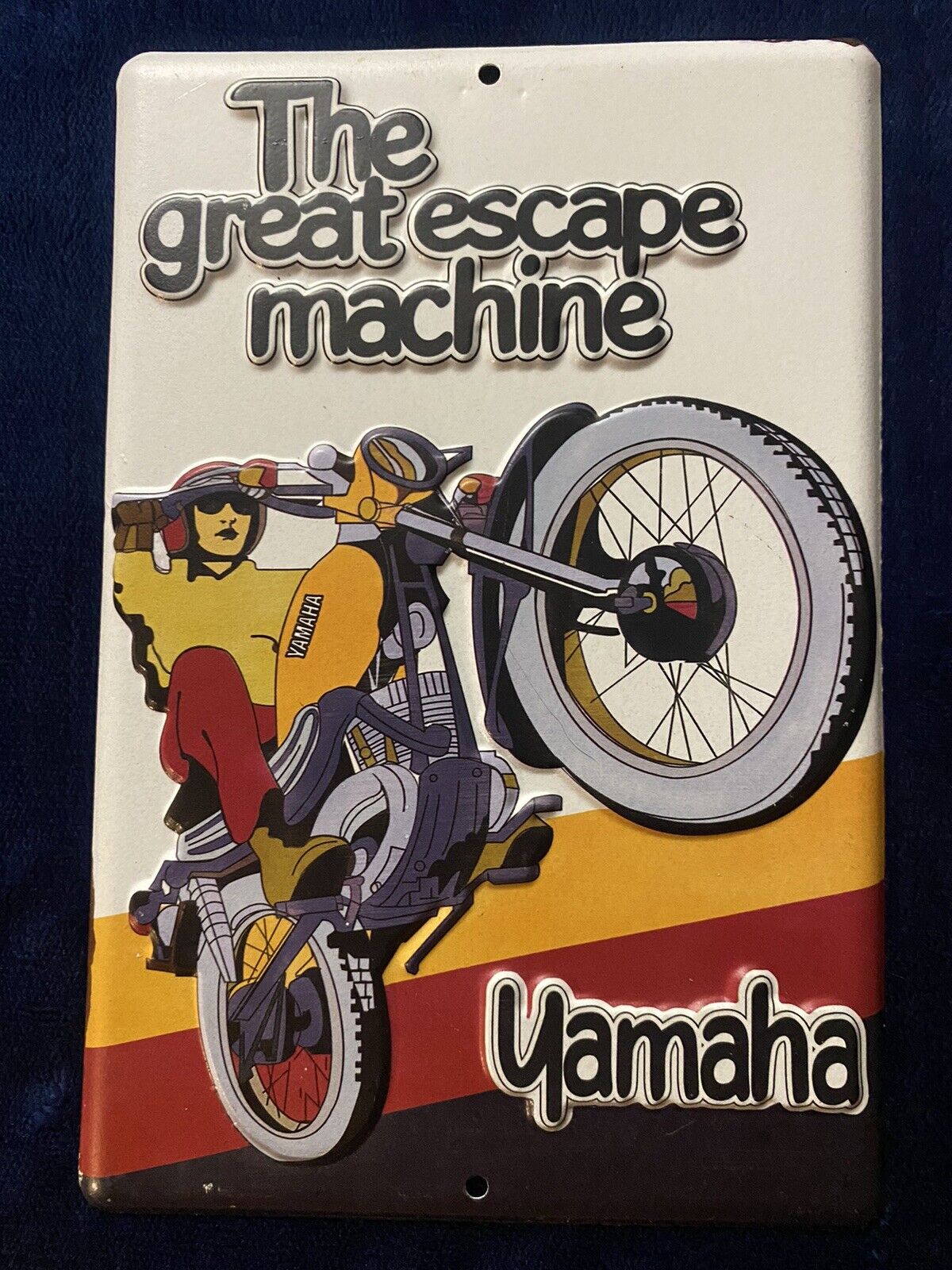 YAMAHA - The Great Escape Machine - Distressed Metal Sign - Vintage Reproduction