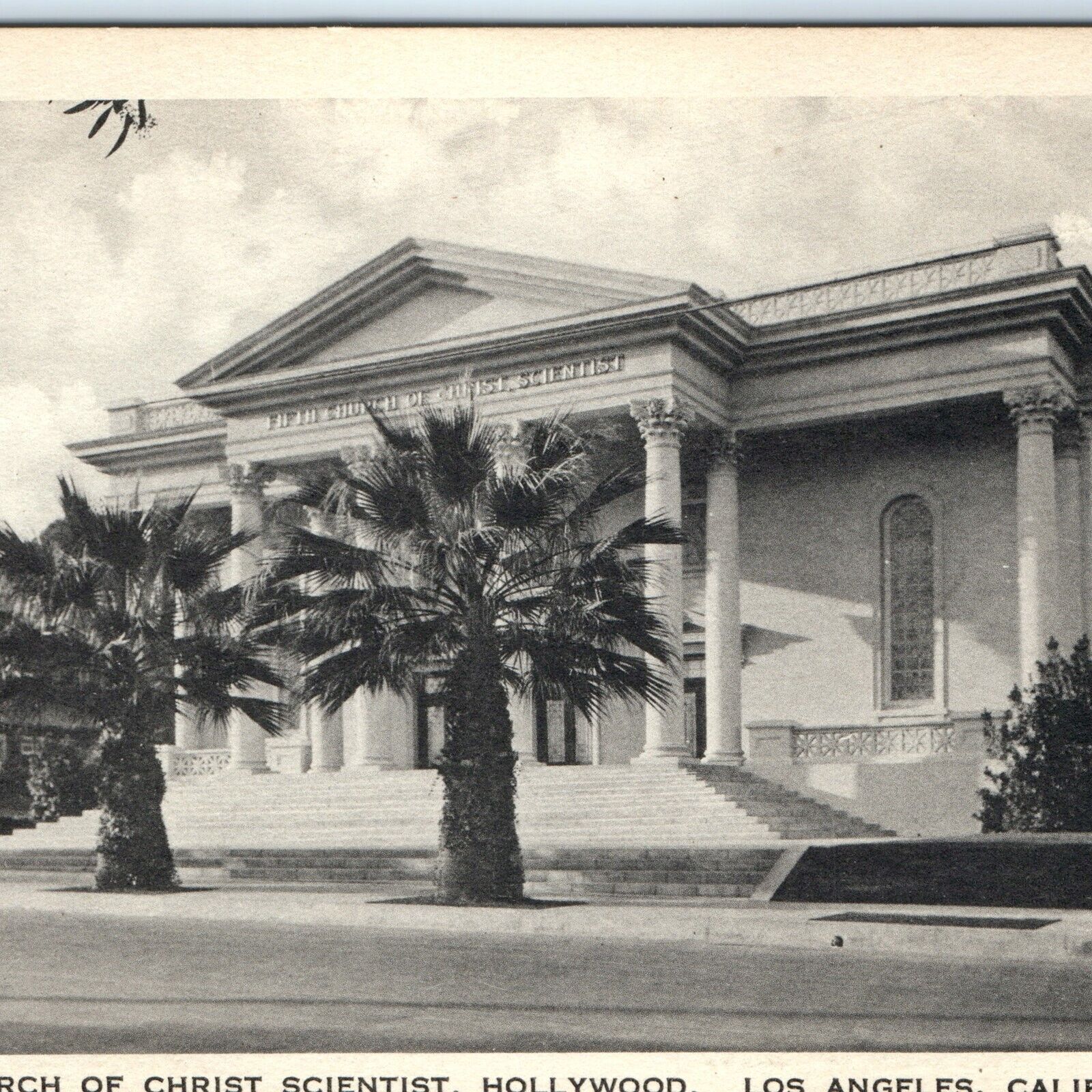 c1920s Hollywood, Los Angeles, CA First Church of Christ Scientist Postcard A120