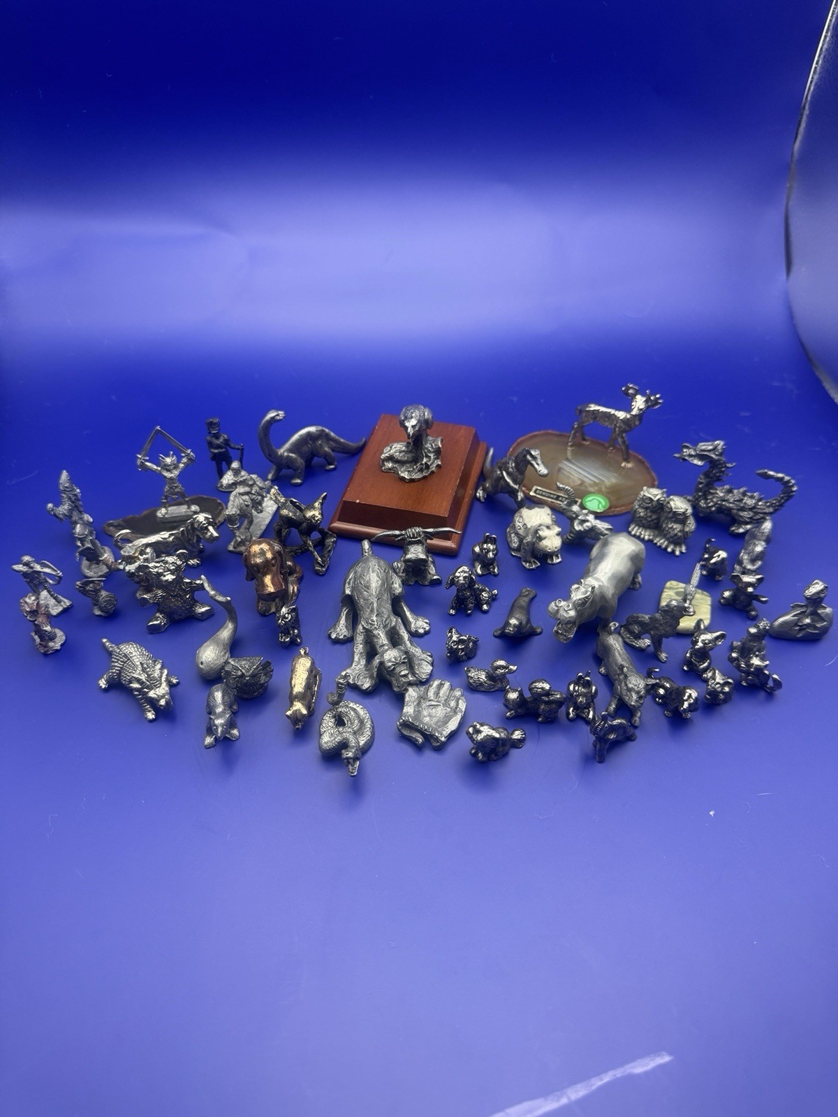 Huge Lot of Pewter Figurine Miniatures