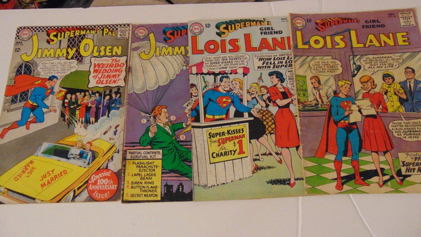 Superman Girl Friend Lois Lane #45 & 53 (1964) + JIMMY # 89 & 100 SILVER AGE LOT