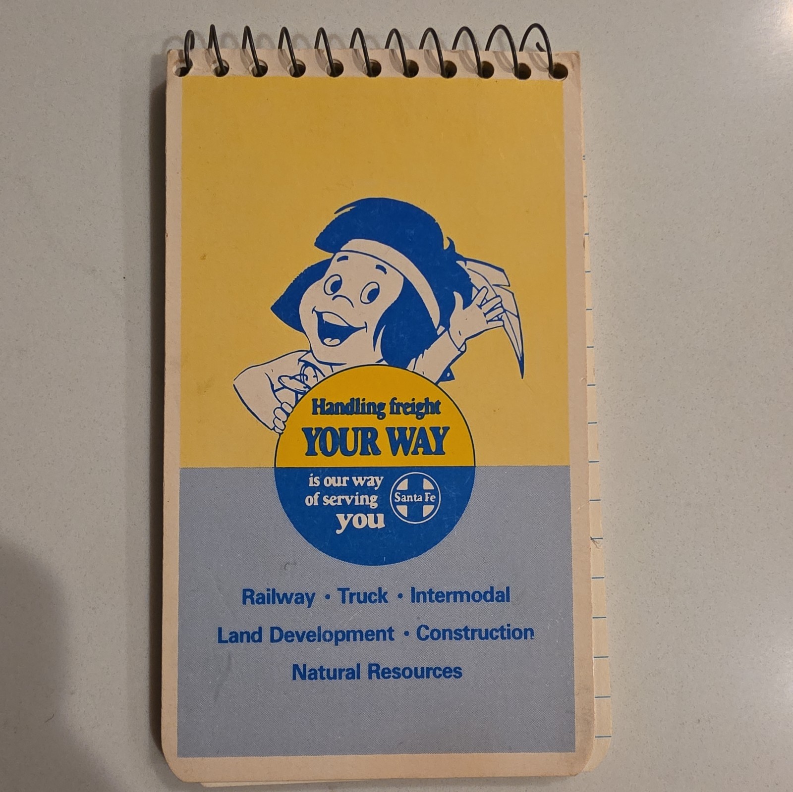 Santa Fe Railroad Vintage Memo Pad Unused NOS