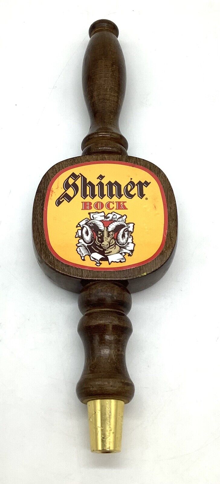 Wooden Shiner Bock Beer Tap Handle