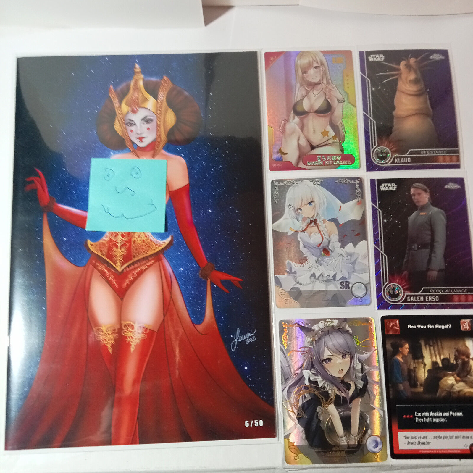 🔥🔥🥵MAD LOVE - LAUREN WRIGHT - QUEEN AMIDALA - COSPLAY COMIC /50 + HOLO CARDS