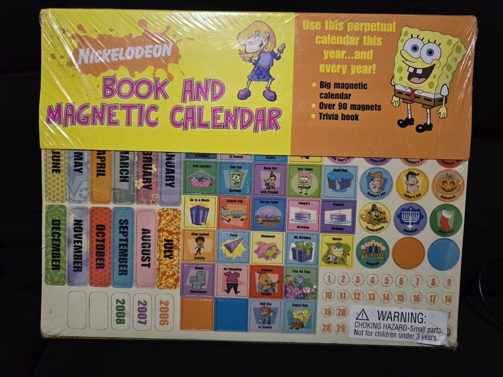 Vintage 2005 Nickelodeon Magnetic Book And Calendar Sealed