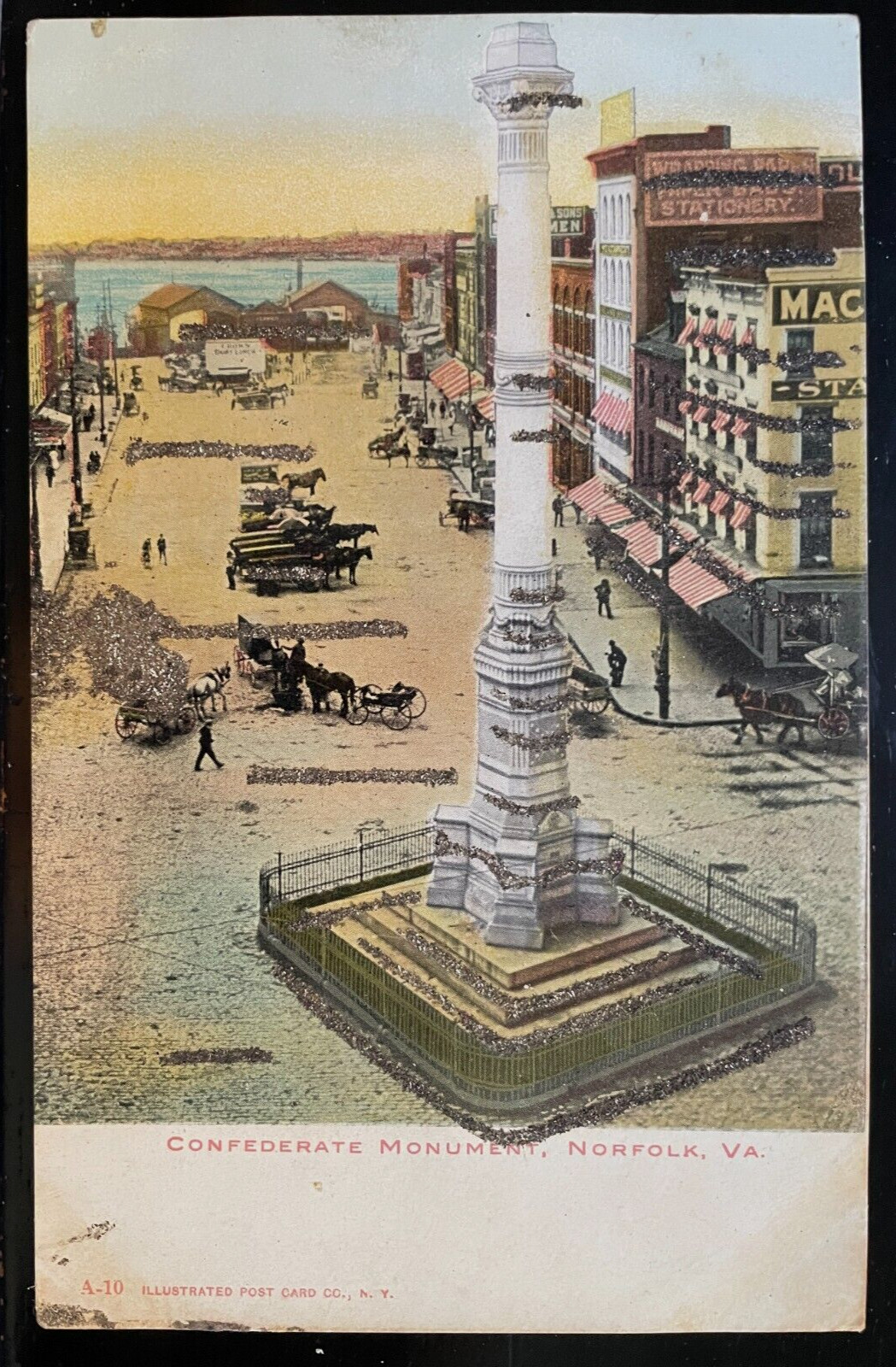 Vintage Postcard 1901-1907 Confederate Monument, Norfolk, Virginia (VA)
